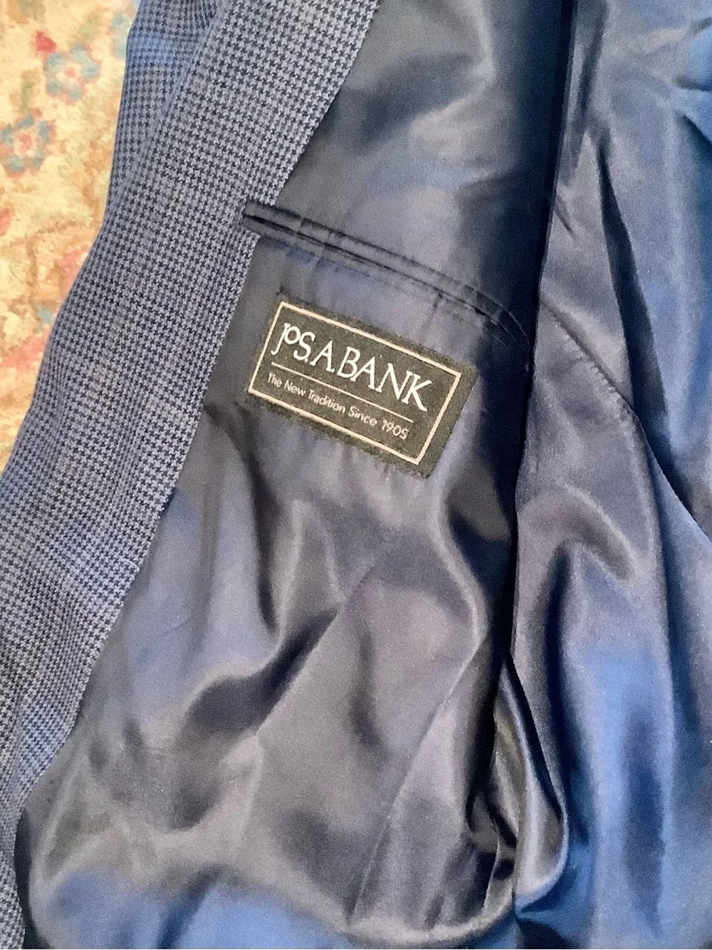 Jos A Bank Executive Wool Blend Plaid Sport Coat Blazer - Sz 43 R